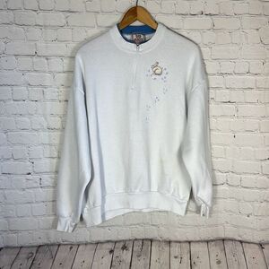 Vintage Top Stitch by Morning Sun Bunny Rabbit Sweatshirt Women's XL Embroidered